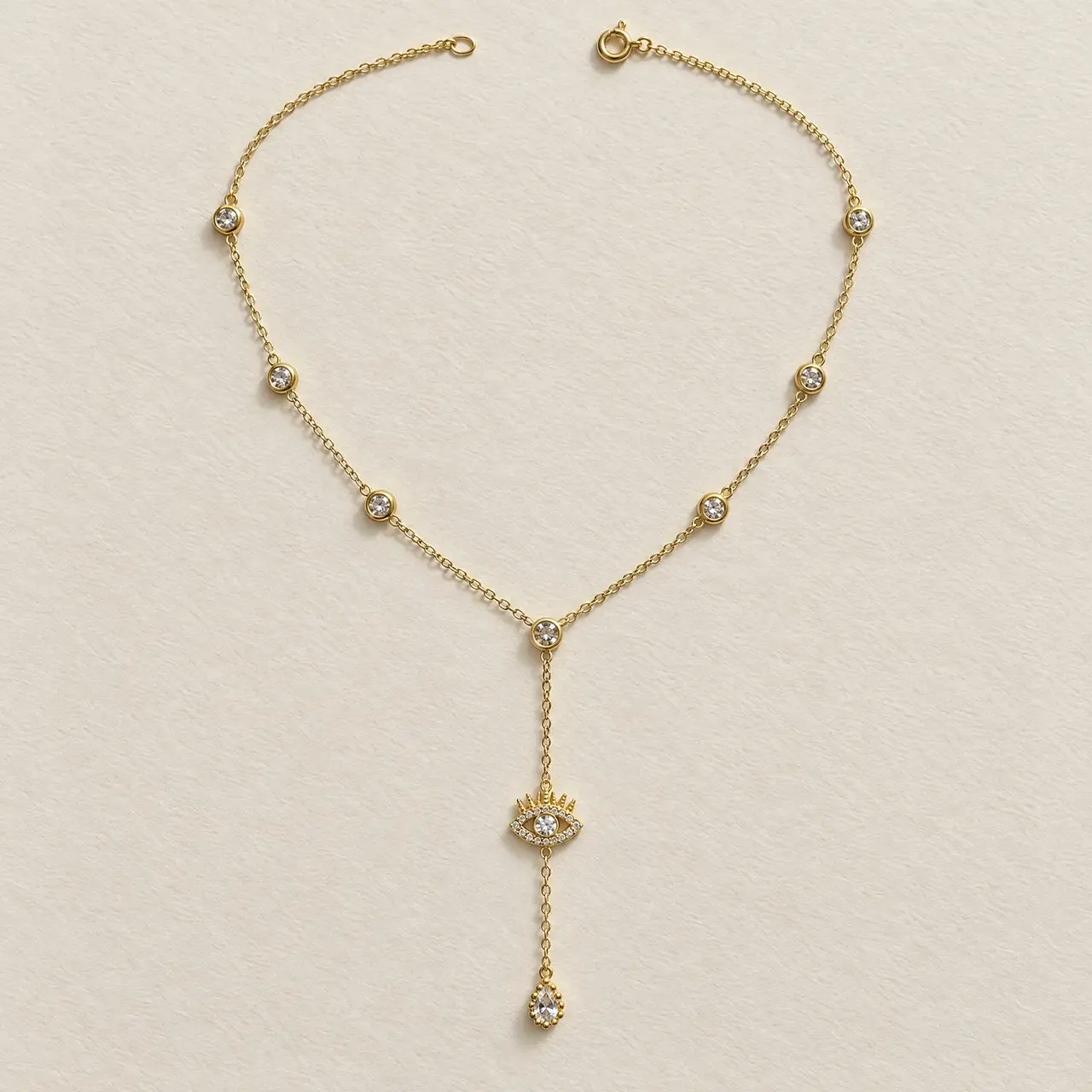 Fotografía de Collar Ojo Circonia Gold
