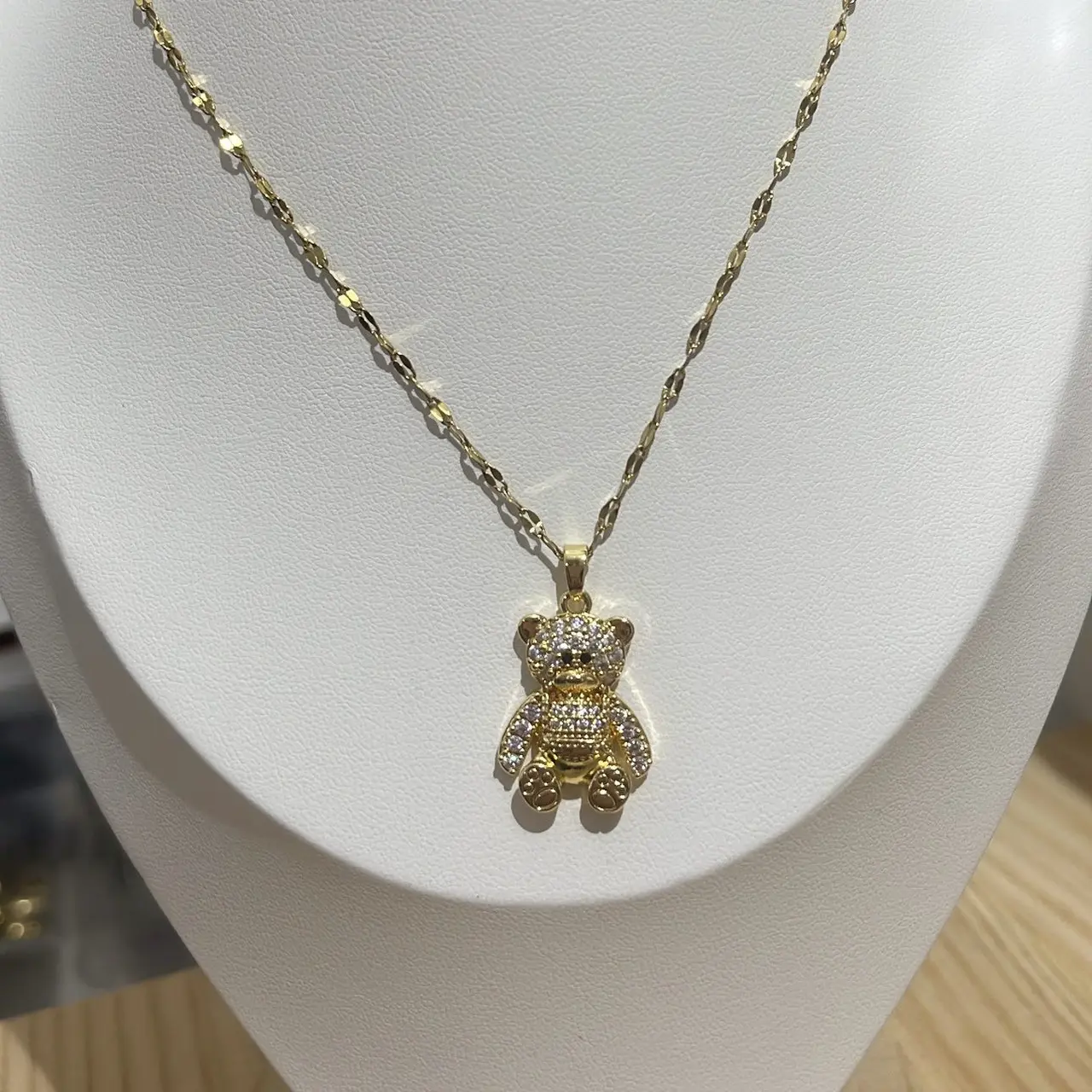 Fotografía de Collar Osito Circonia Gold