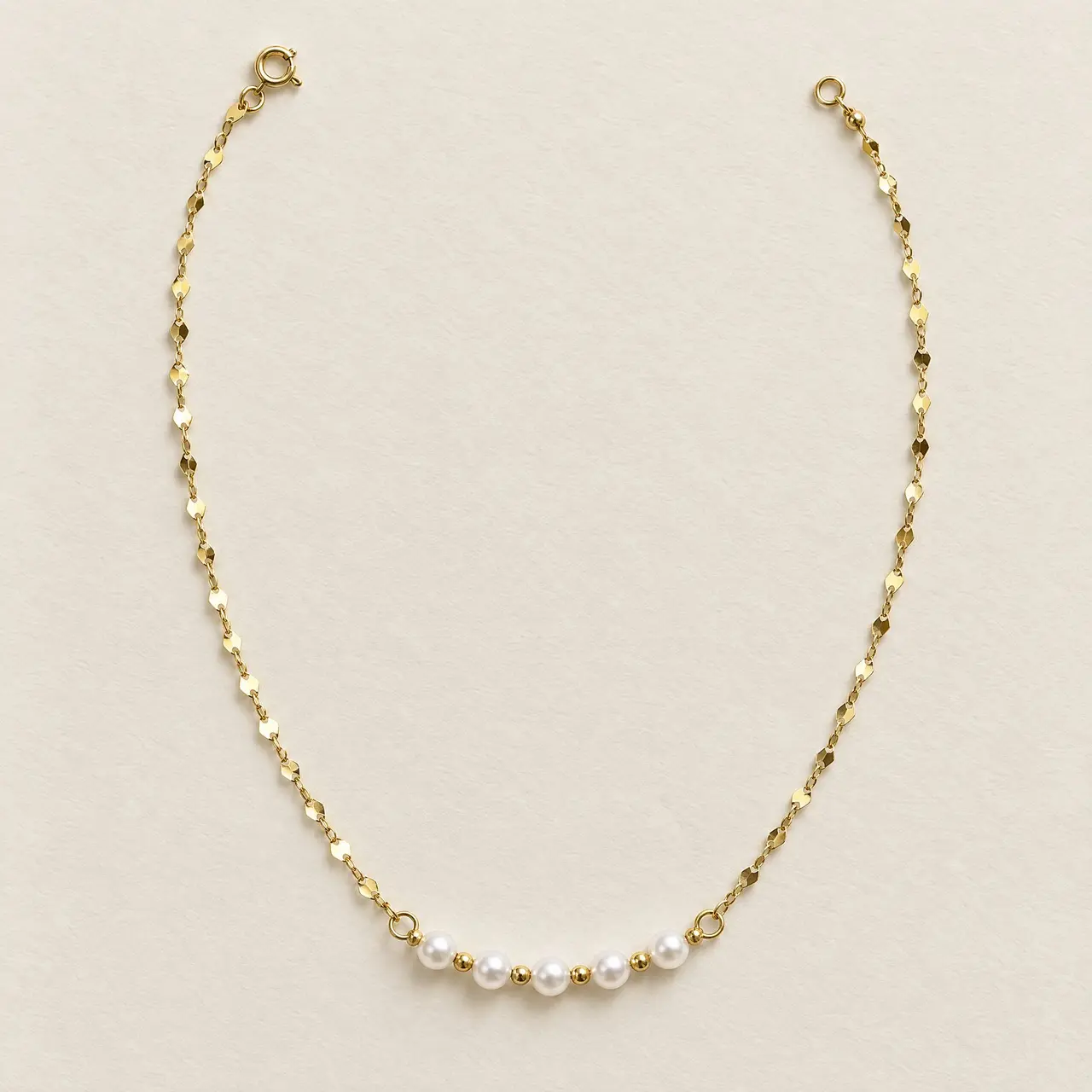 Fotografía de Collar Cinco Perlas Gold