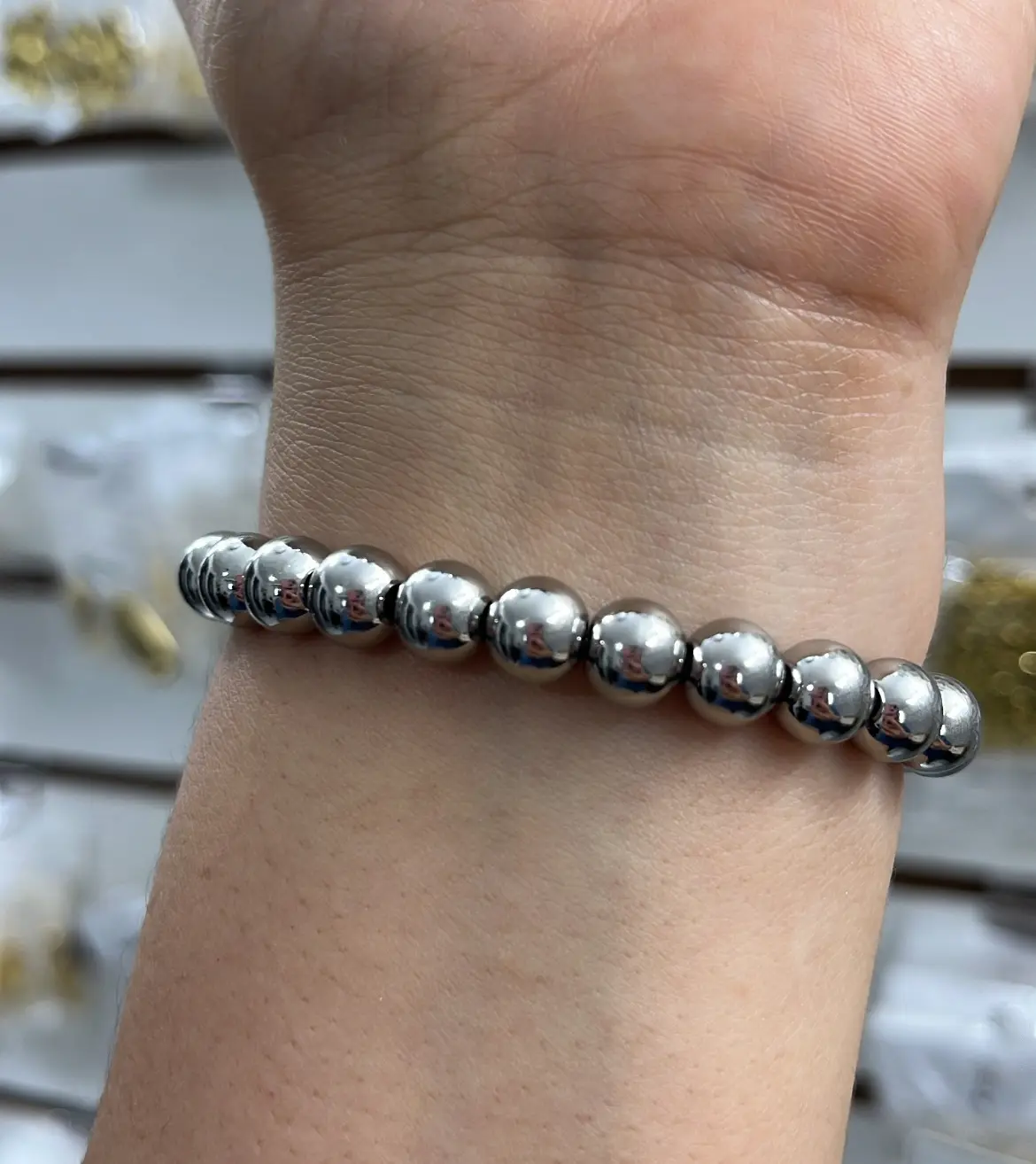 Fotografía de Pulsera Esferas Grande Silver