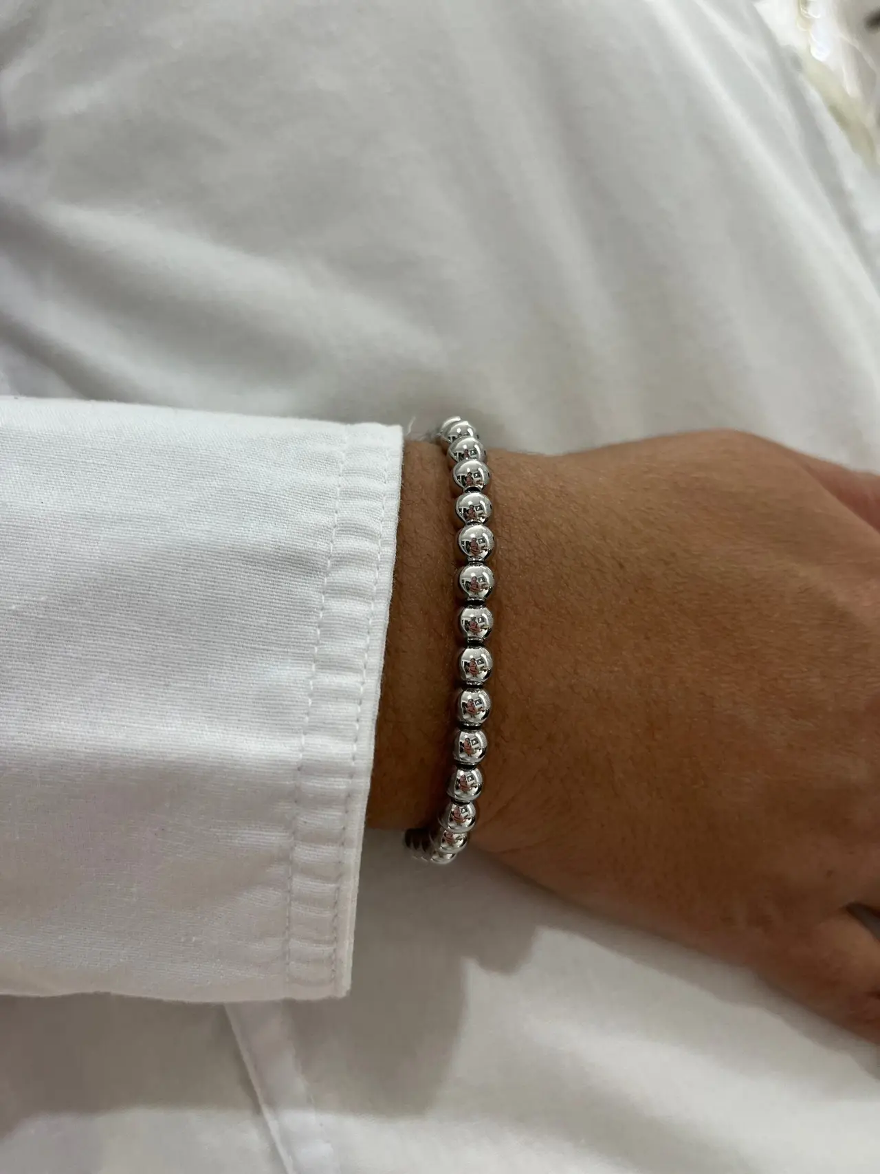 Fotografía de Pulsera Esferas Mediana Silver