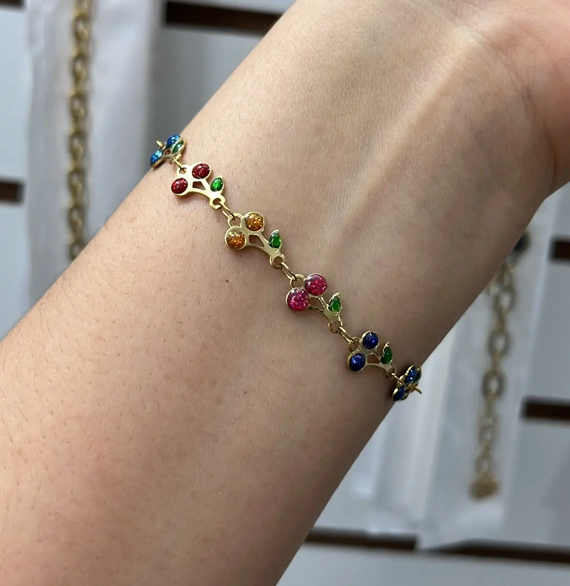 Fotografía de Pulsera Cereza Colores Gold